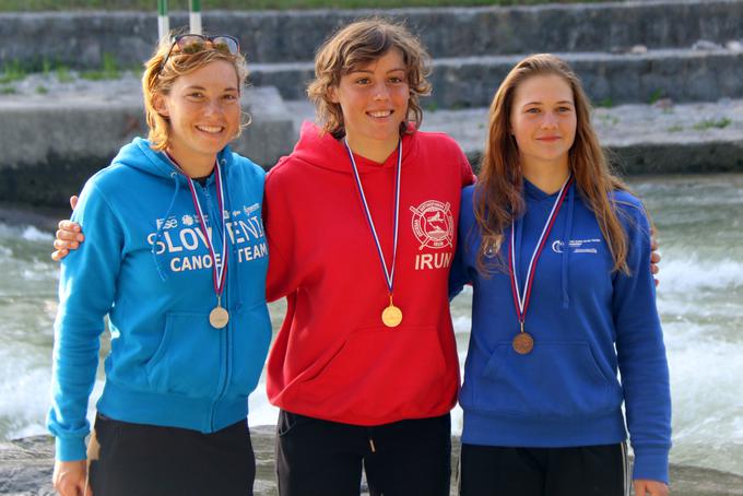 Eva Terčelj, Ajda Novak in Lea Novak so zasedle stopničke v ženski konkurenci. | Foto: Nina Jelenc