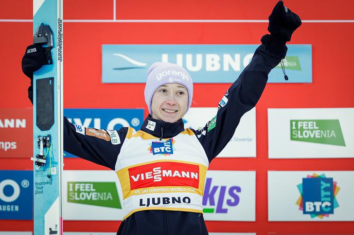 Nika Prevc Ljubno | Nika Prevc je dobila tudi drugo tekmo na Ljubnem. | Foto Luka Kotnik