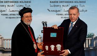 Erdogan položil temeljni kamen za prvo cerkev v moderni Turčiji