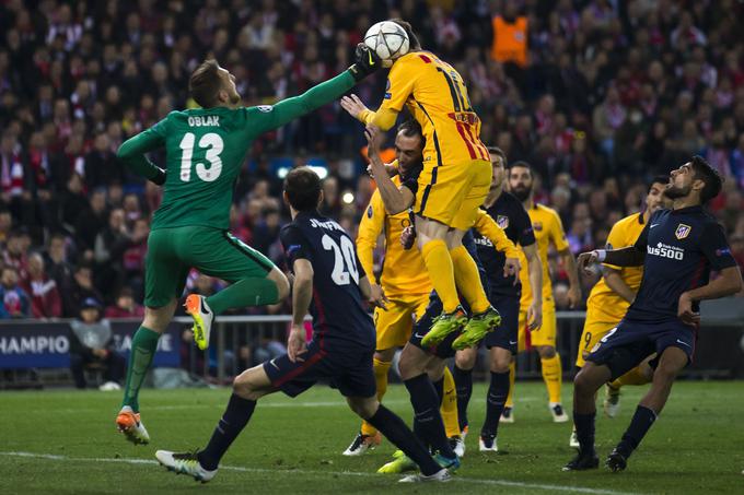 Jan Oblak je z Atleticom v četrtfinalu senzacionalno izločil branilko naslova Barcelono. | Foto: 