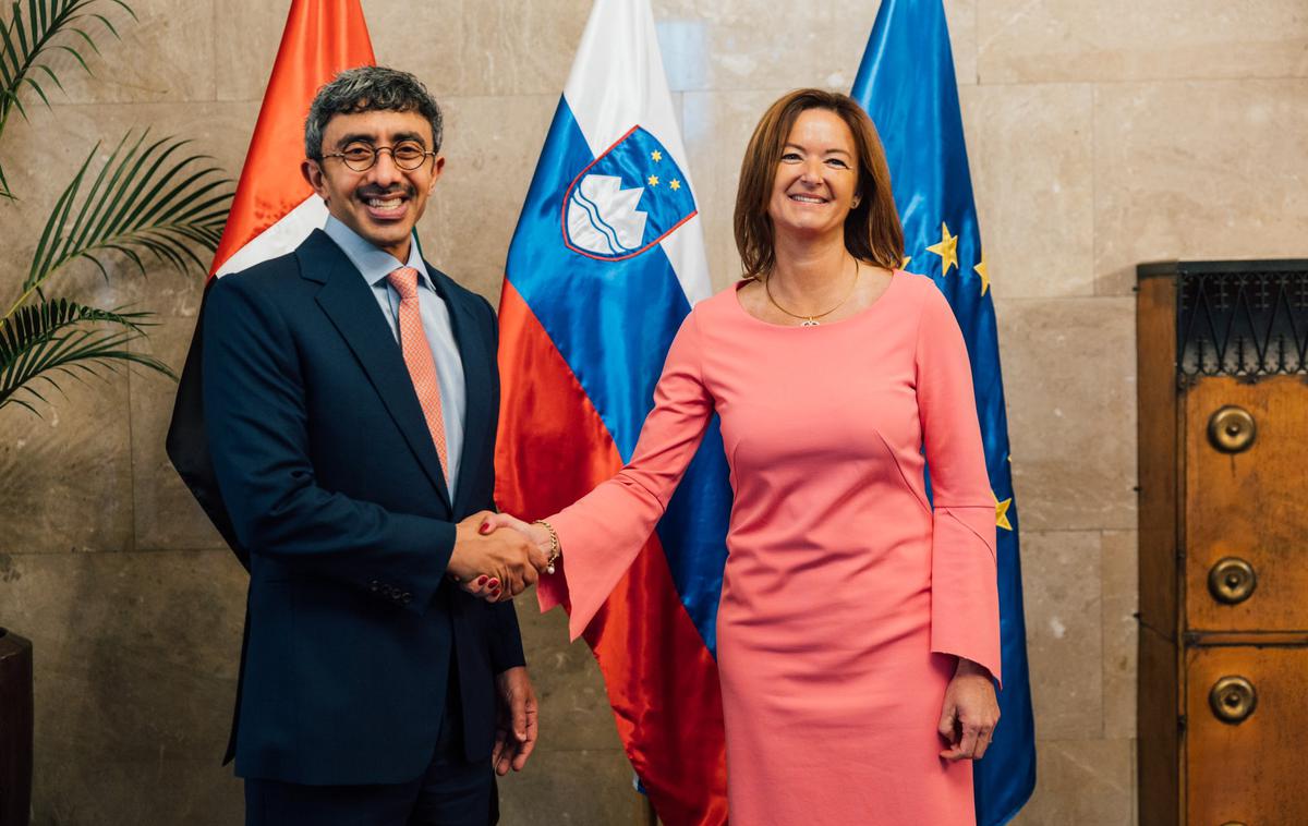 Tanja Fajon | Ministrica Tanja Fajon je po 15 letih v Sloveniji gostila ministra za zunanje zadeve Združenih arabskih emiratov. | Foto MFEA Slovenia/X