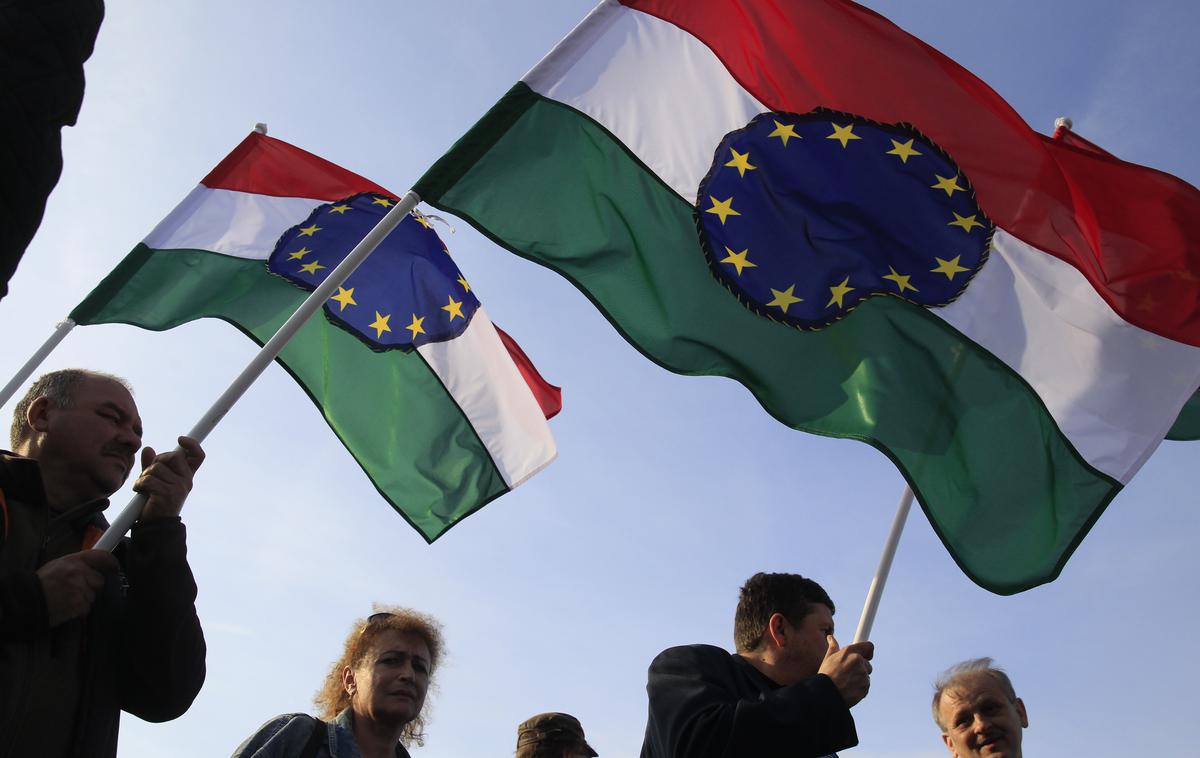 Madžarska | Aprilski protesti proti zaprtju Sorosove univerze v Budimpešti. | Foto Reuters