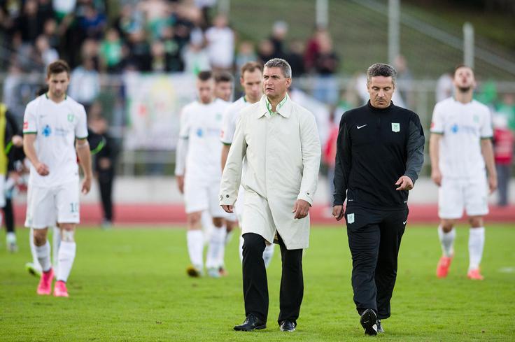 Danes se bodo na tekmi med Slovenijo in Severno Makedonijo na nasprotnih straneh srečali trije reprezentanti, ki nastopajo za Olimpijo. Slovenca Matevž Vidovšek in Jošt Urbančič ter Makedonec Dimitar Mitrovski. Barve zmajev je pred desetletjem branil tudi Oliver Bogatinov, ko je pomagal pri delu Marijanu Pušniku. | Foto: Saša Pahić Szabo