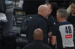 Trener Dallasa povsem izgubil živce, padec Luke Dončića #video