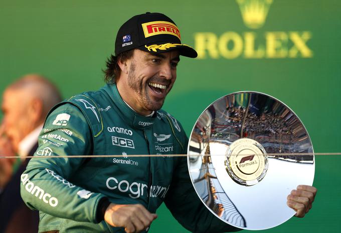 Z nekaj sreče, ker je bila dirka krog pred ciljem prekinjena, je Fernando Alonso znova osvojil tretje mesto. | Foto: AP / Guliverimage