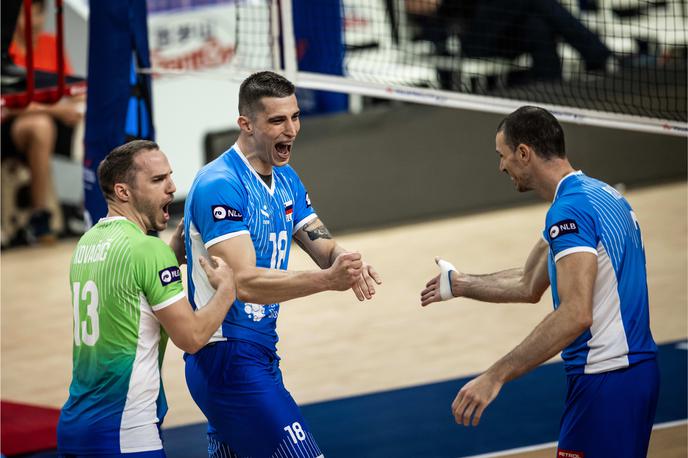 odbojka liga narodov Slovenija Nizozemska | Slovenci so ligo narodov odprli s pomembno zmago nad Nizozemci. | Foto VolleyballWorld