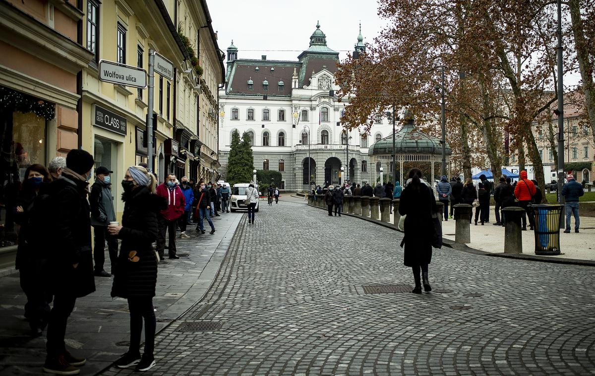 Množično testiranje. Test. Hitri test. Covid-19. Koronavirus. | Slovenija bo predvidoma do konca naslednjega tedna prešla v rdečo fazo, menijo na Institutu "Jožef Stefan". | Foto Ana Kovač