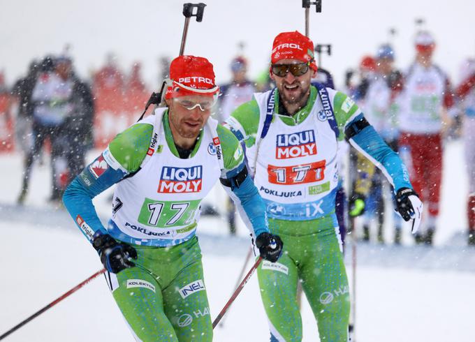 Izkušeni del slovenske štafete Klemen Bauer - Jakov Fak | Foto: Sportida