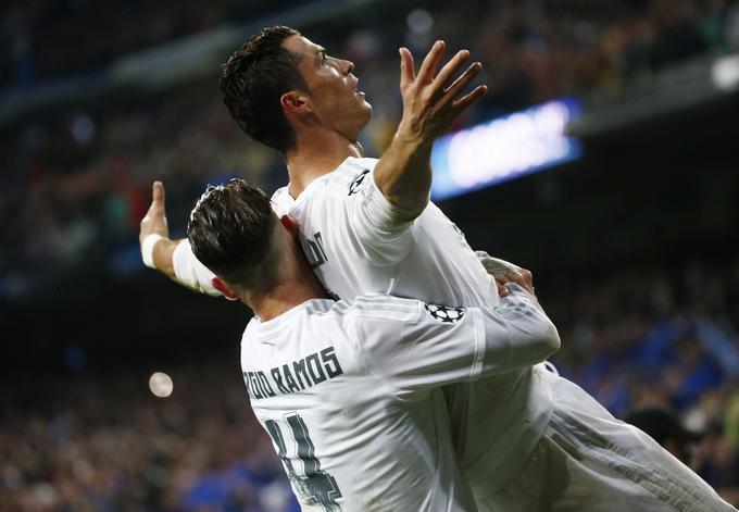 Cristiano Ronaldo je s 16 zadetki z naskokom prvi strelec lige prvakov v tej sezoni. | Foto: 