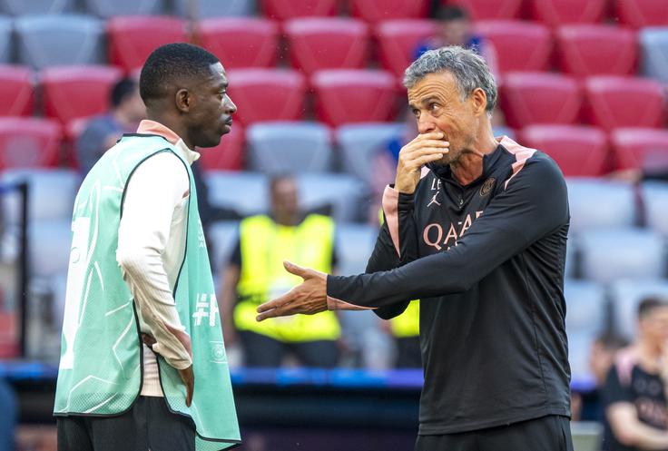 Ousmane Dembele in Luis Enrique | Foto: Guliverimage