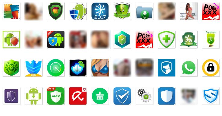 Loapi se na Google Play, uraden servis z aplikacijami za pametne telefone z operacijskim sistemom Android, na srečo še ni prebil. Takole so videti ikone nekaterih aplikacij, prek katerih se Loapi širi na neuradnih servisih. Pogosto ga spremlja tudi ime v cirilici, kar je prvi opozorilni znak, da z aplikacijo najverjetneje nekaj ne bo v redu.  | Foto: Kaspersky Lab