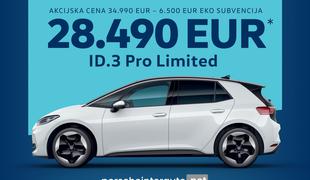 OMEJENA KOLIČINA: električni Volkswagen ID.3 Pro Limited po izjemni ceni!