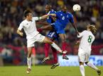 Miran Pavlin, Nastja Čeh, Claude Makelele in Patrick Vieira, Ljubljana 2003