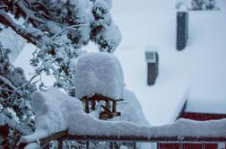 Zaradi snega brez elektrike še okoli 430 odjemalcev (foto in video)