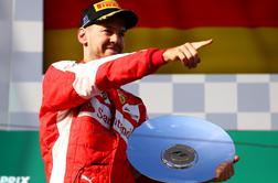 Vettel po debiju s ferrarijem: Tretje mesto občutim kot zmago