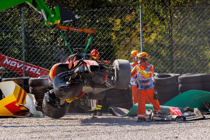 Konec dirke za Charlesa. Leclerca. | Foto: Reuters