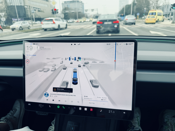 Tesla Autopilot samodejna vožnja FSD Zagreb | Foto: Gregor Pavšič