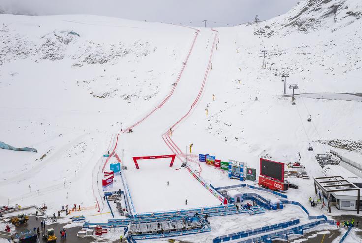 Zimski pogled na progo, ki bo ob koncu tedna gostila dvojni veleslalomski program. | Foto: Sportida