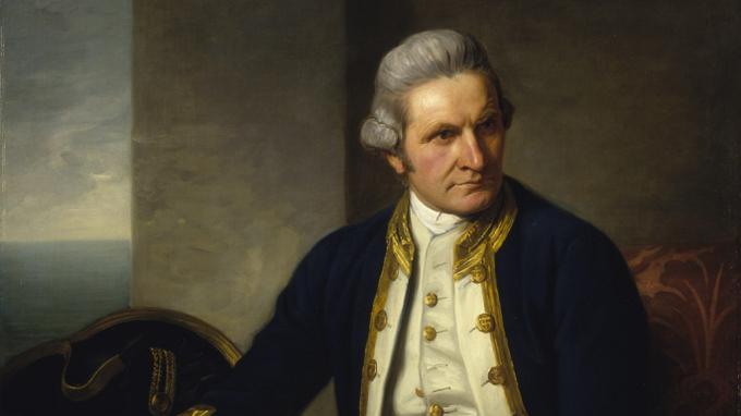 James Cook (1728–1779) je trikrat zaplul na Pacifik (Tihi ocean). Bil je prvi Evropejec, ki je v celoti obplul Novo Zelandijo, pristal ob vzhodni obali Avstralije in obiskal Havaje.  | Foto: 