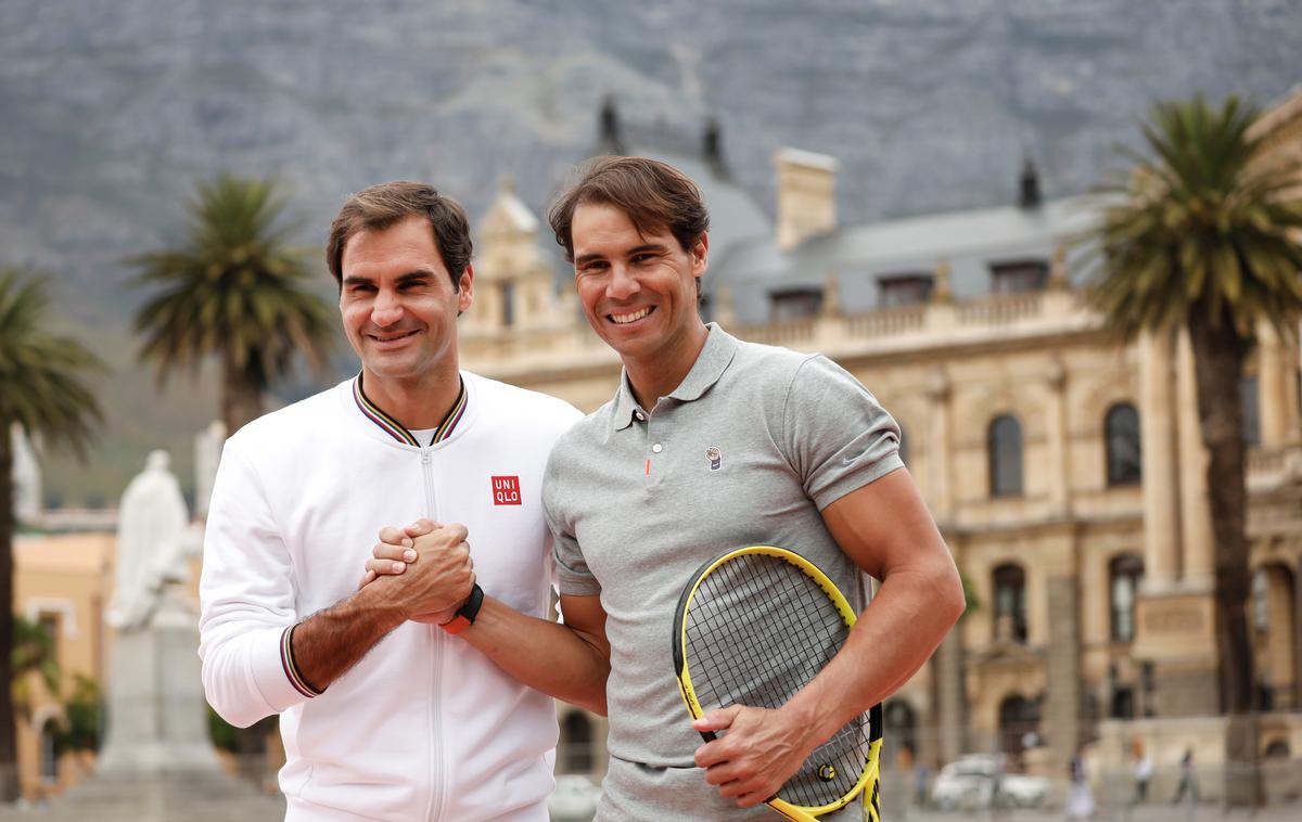 Roger Federer Rafael Nadal | Rafael Nadal in Roger Federer imata zdaj oba po 20 naslovov na grand slamih. | Foto Reuters