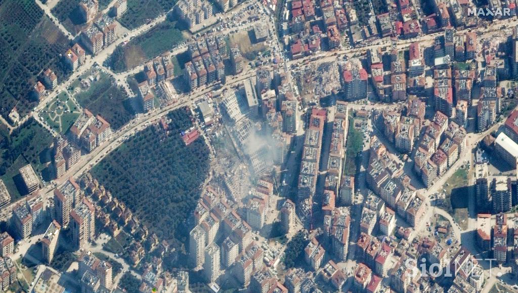 satelitski posnetki, potres, Turčija