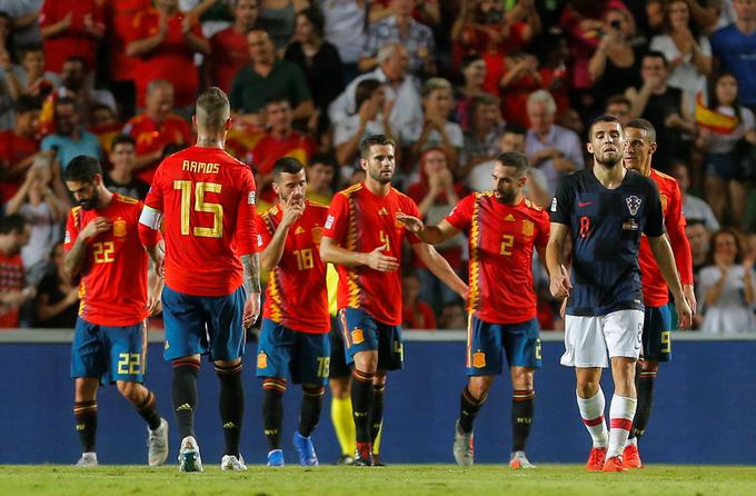Španci so prizadejali Hrvaški najvišji poraz v zgodovini. | Foto: Reuters