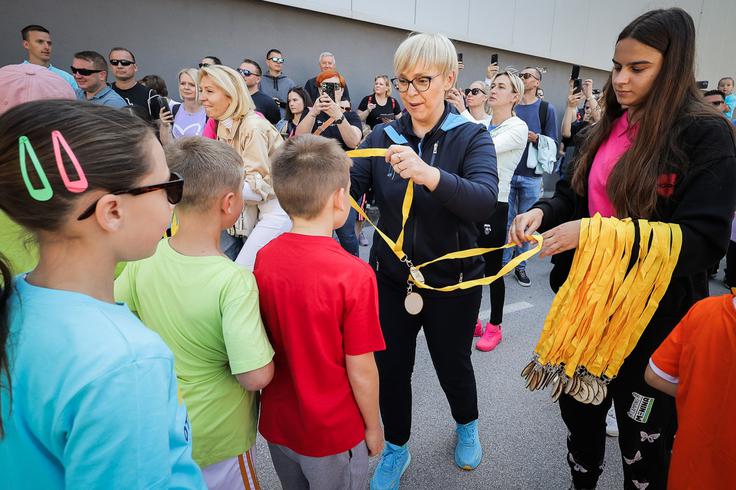 10. jubilejni Skazin dobrodelni tek otrok, Velenje, Nataša Pirc Musar | Foto: STA