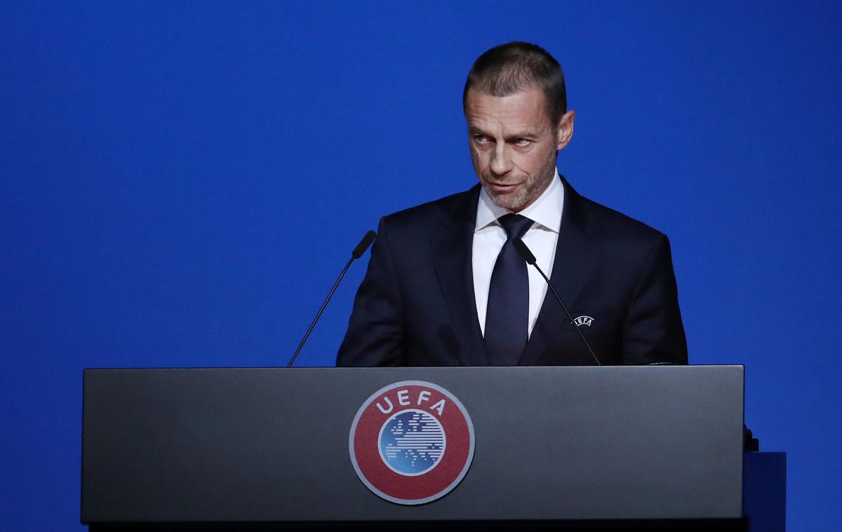 Aleksander Čeferin Uefa | Evropska nogometna zveza bo v ponedeljek pripravila videokonferenco z nacionalnimi zvezami, na kateri bodo razpravljali tudi o usodi lige narodov. | Foto Reuters