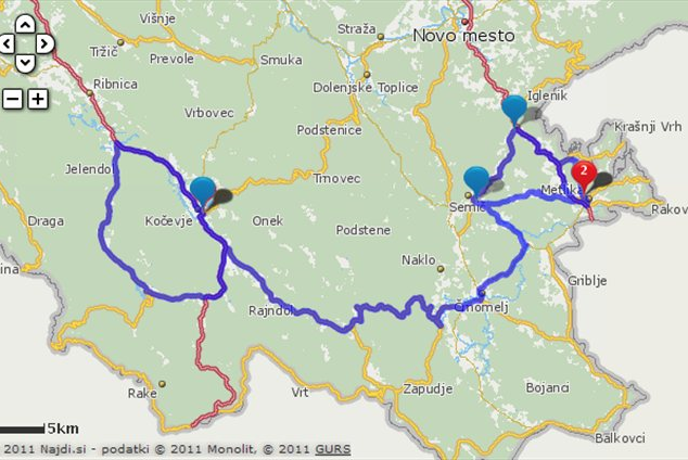2. etapa: Kočevje – Metlika