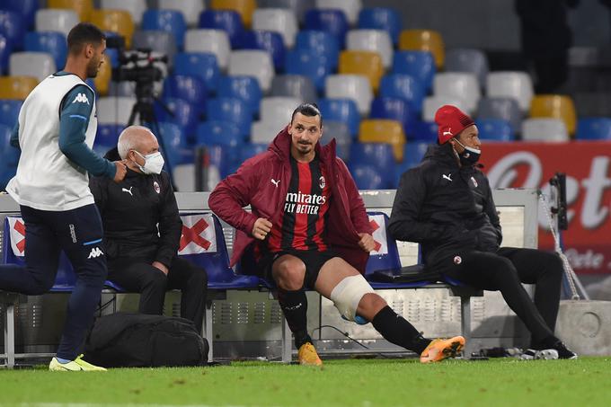 Na nedeljski tekmi proti Napoliju je Ibrakadabra zabil dva gola, a si tudi poškodoval levo stegensko mišico, zaradi česar bo najmanj deset dni odsoten z nogometnih zelenic.  | Foto: Guliverimage/Vladimir Fedorenko