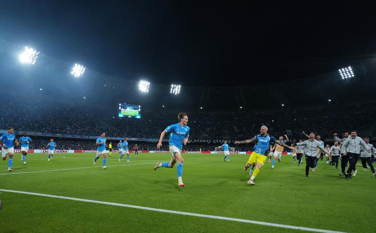 Veselje ob golu Napolija za 1:0. | Foto: Reuters
