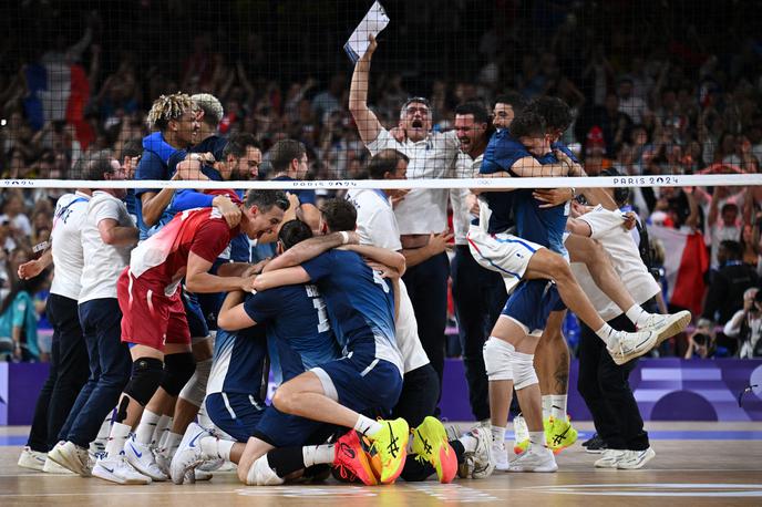 francoska odbojkarska reprezentanca : poljska odbojkarska reprezentanca, finale, OI Pariz | Francoski odbojkarji so v finalu s 3:0 premagali Poljake in ubranili olimpijski naslov. | Foto Reuters