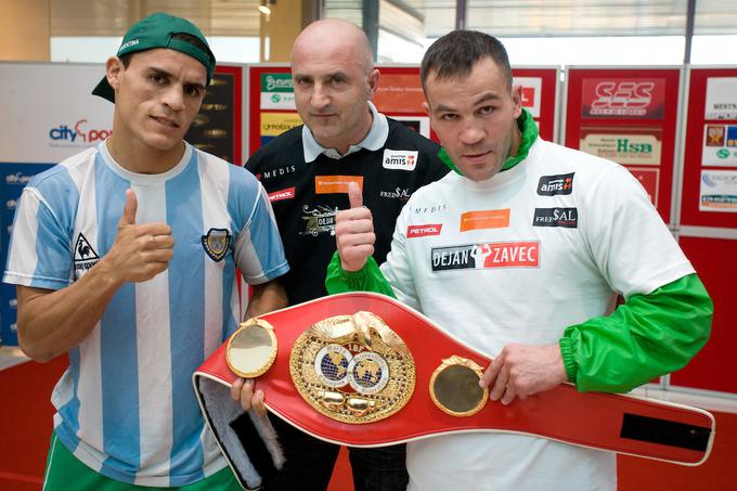 Pred 13 leti je v Ljubljani organiziral dvoboj za svetovnega prvaka med slovenskim in argentinskim boksarjem. Zmagal je Dejan Zavec in osrečil občinstvo v dvorani Tivoli. | Foto: Vid Ponikvar