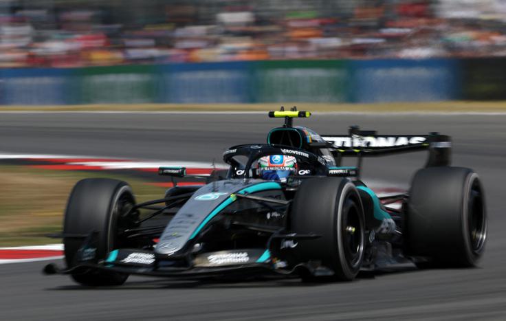Kimi Antonelli v Silverstonu dirka kot vodilni v letošnjem svetovnem prvenstvu. | Foto: Reuters