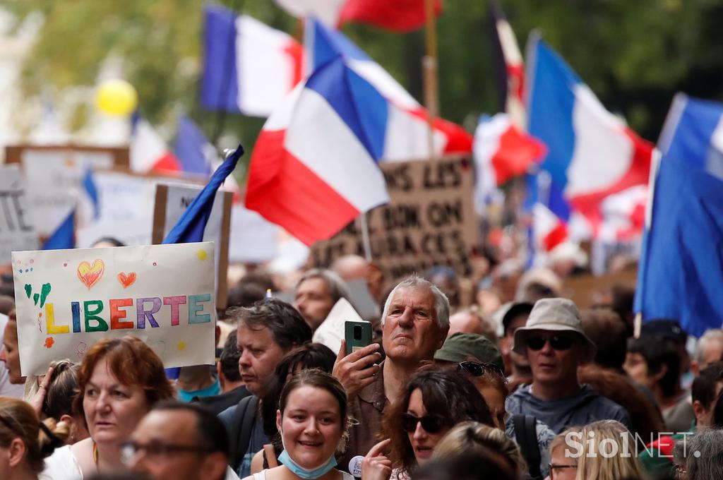 Protesti Pariz protikoronski