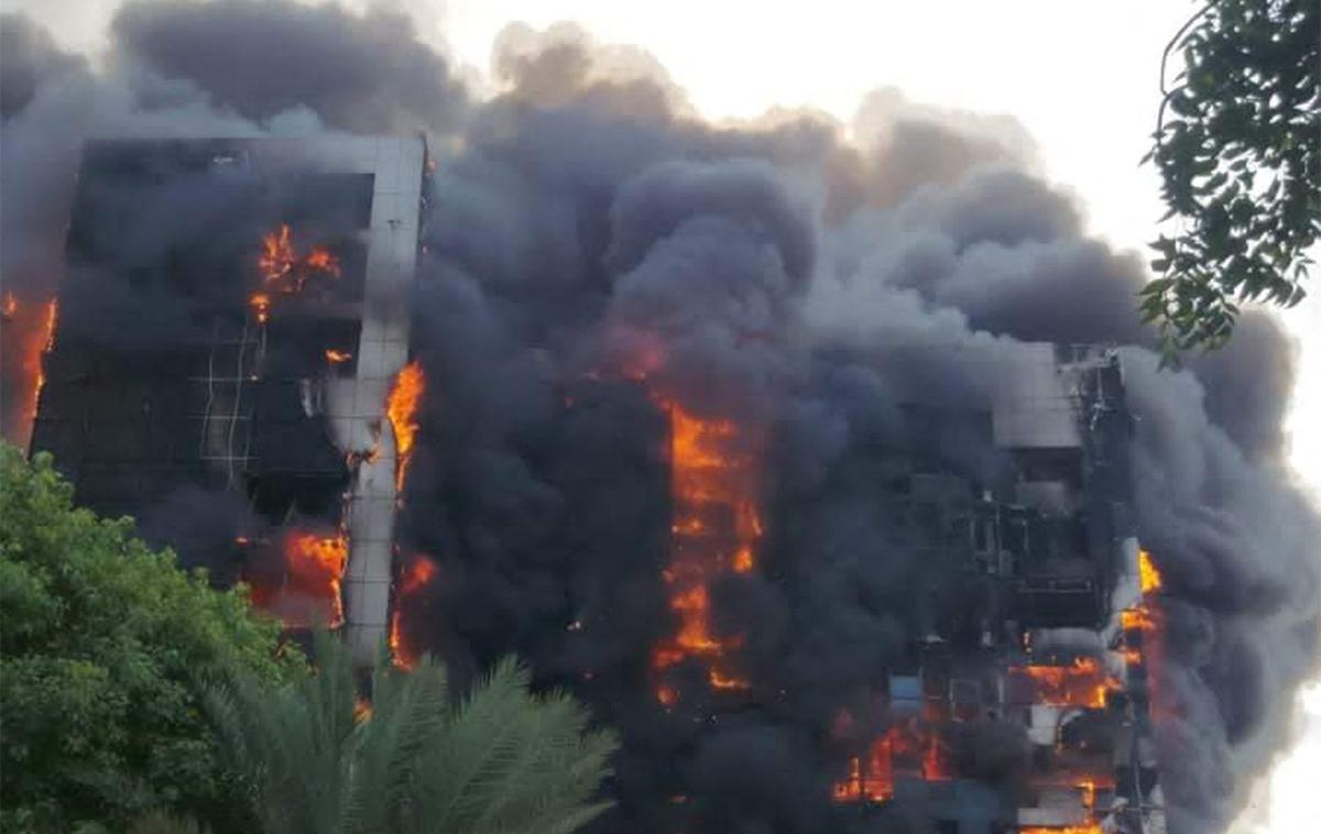 Požar v Sudanu | Kaj je vzrok za izbruh požara, še ni znano. Prav tako ni informacij o poškodovanih ali umrlih.  | Foto Profimedia
