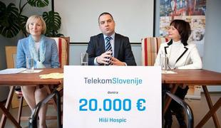 Telekom Slovenije predal hiši hospic donacijo v vrednosti 20 tisoč evrov (VIDEO)