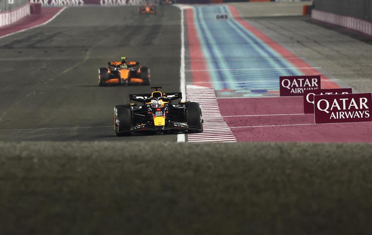 Katar Max Verstappen Lando Norris Red Bull | Lani in predlani je dirko v Katarju dobil Max Verstappen. | Foto Reuters