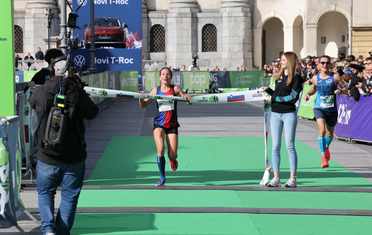 Maraton lj | Najboljša Slovenka na 29. Ljubljanskem maratonu je bila Saša Pisk. | Foto Bojan Puhek