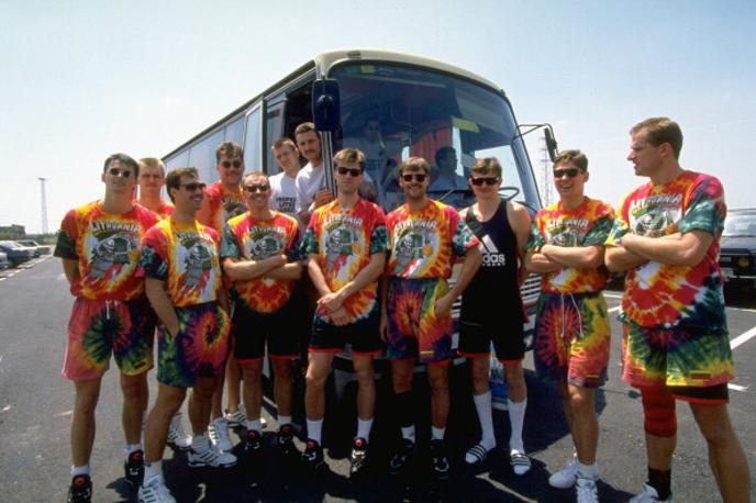 Litva 1992 | So to podporniki skupine Grateful Dead? Ne, to so litovski košarkarji, ki so na olimpijskih igrah v Barceloni osvojili bronasto odličje. | Foto Guliver/Getty Images
