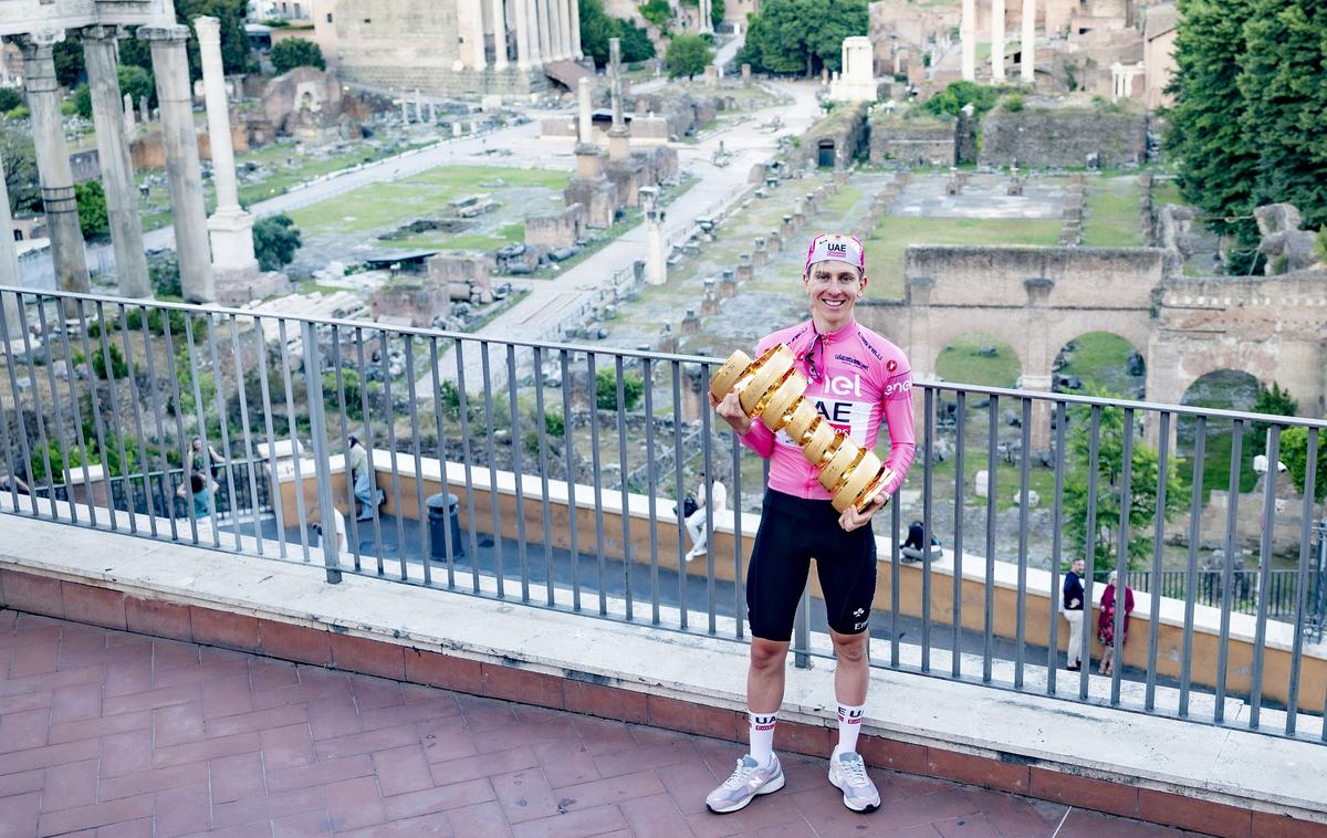 Giro 2024 | Tadej Pogačar, nesporni vladar 107. Gira, ki se je tako kot lani končal v večnem mestu Rim, kjer je znova bil popoln prometni kolaps. | Foto Ana Kovač