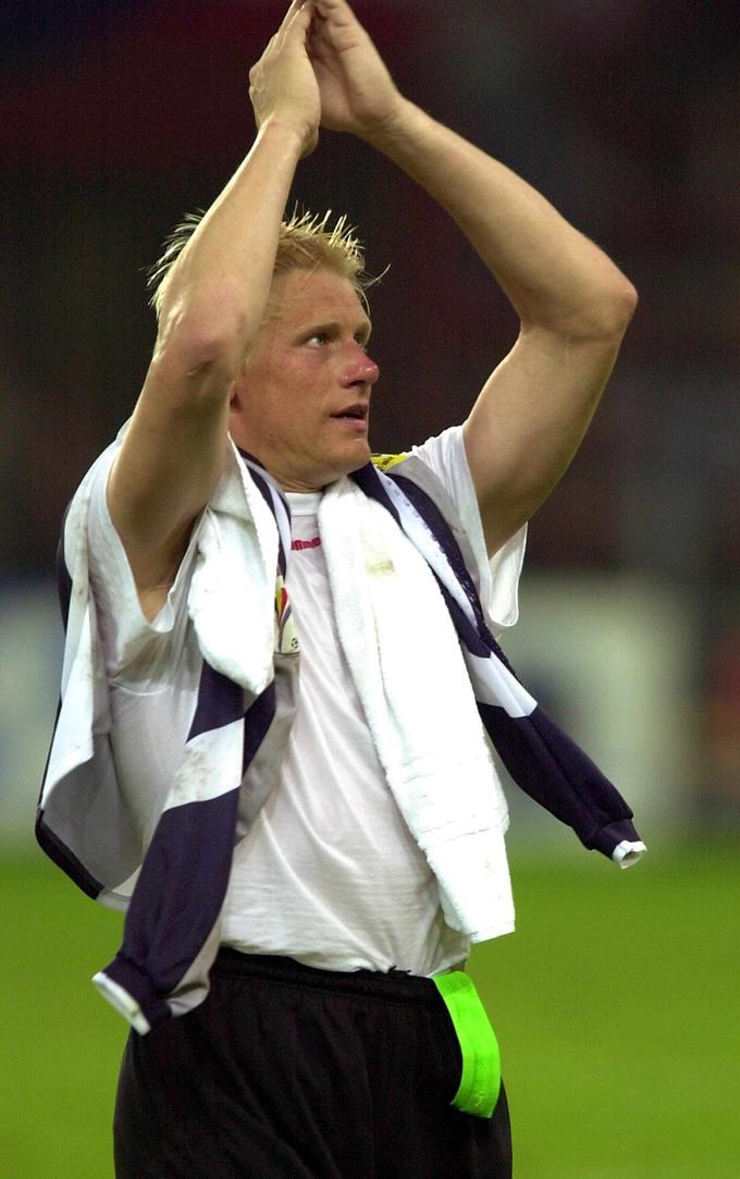 Zadnji, 129. nastop v državnem dresu je vknjižil 25. aprila 2001 na stadionu Parken proti Sloveniji. Odigral je 65 minut, Danska pa je zmagala s 3:0. | Foto: Guliverimage