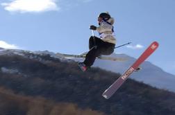 Grozen padec na OI: v zraku se ji je odpela smučka