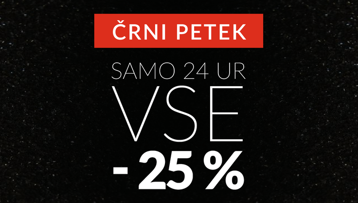 [BLACK FRIDAY PONUDBA] Samo na Črni petek so vsi izdelki v spletni trgovini Intheline na voljo Kar 25 % ceneje! Ponudba velja samo do polnoči!

 | Foto: 