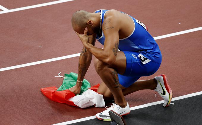 V ZDA rojeni italijanski šprinter Lamont Marcell Jacobs je šokiral z zmago v teku na sto metrov in na olimpijskem prestolu nadomestil Usaina Bolta. | Foto: Guliverimage/Vladimir Fedorenko