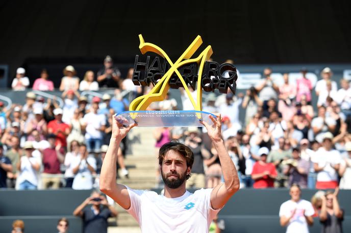 Nikoloz Bazilašvili | Nikoloz Bazilašvili je drugo leto zaporedoma slavil na turnirju ATP v Hamburgu. | Foto Reuters