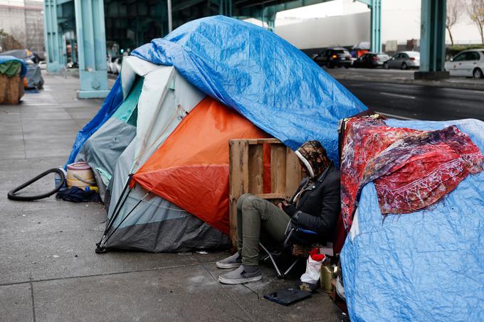 Tudi zaradi strme rasti najemnin ima San Francisco z okolico enega od najvišjih deležev brezdomcev v ZDA. | Foto: 