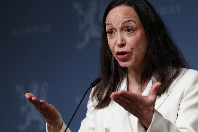 Maria Corina Machado | Čeprav je Trump oktobra poklical Machado, da bi ji čestital za osvojitev Nobelove nagrade, so ameriški mediji poročali, da je bil nezadovoljen s tem, da jo je sprejela, namesto da bi jo odstopila njemu.  | Foto Reuters