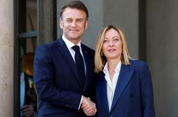 Meloni in Macron na srečanju v Rimu poudarjala skupne zaveze in stališča