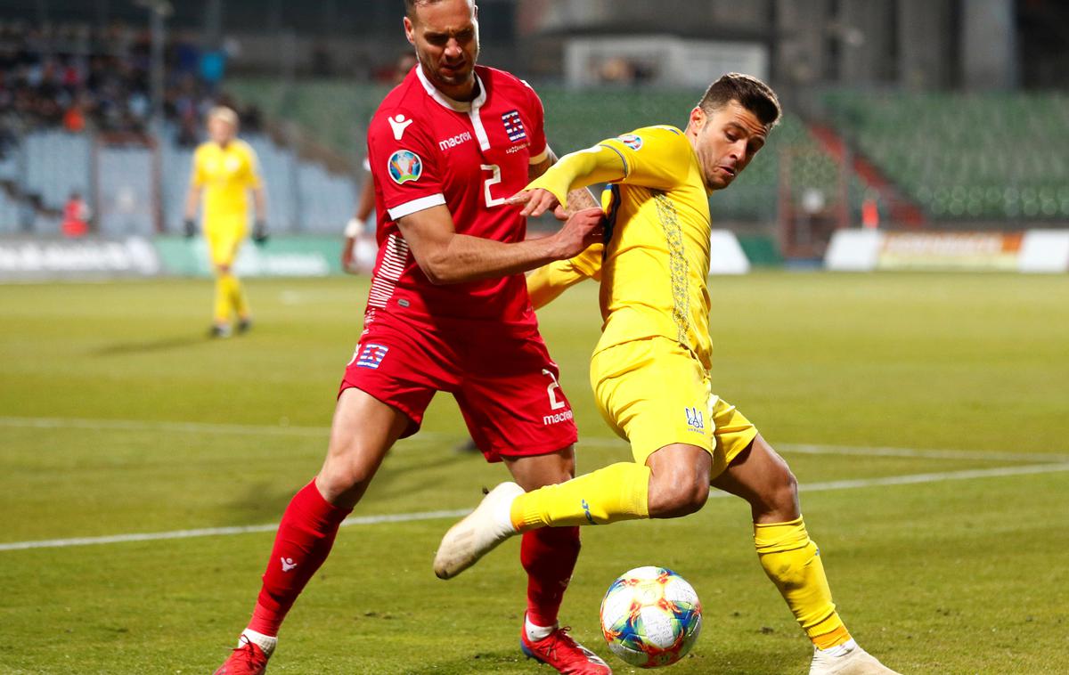 Moraes | Moraes je za Ukrajino na tekmi proti Luksemburgu igral vseh 90 minut. | Foto Reuters